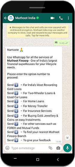Muthoot Blue is now on WhatsApp!